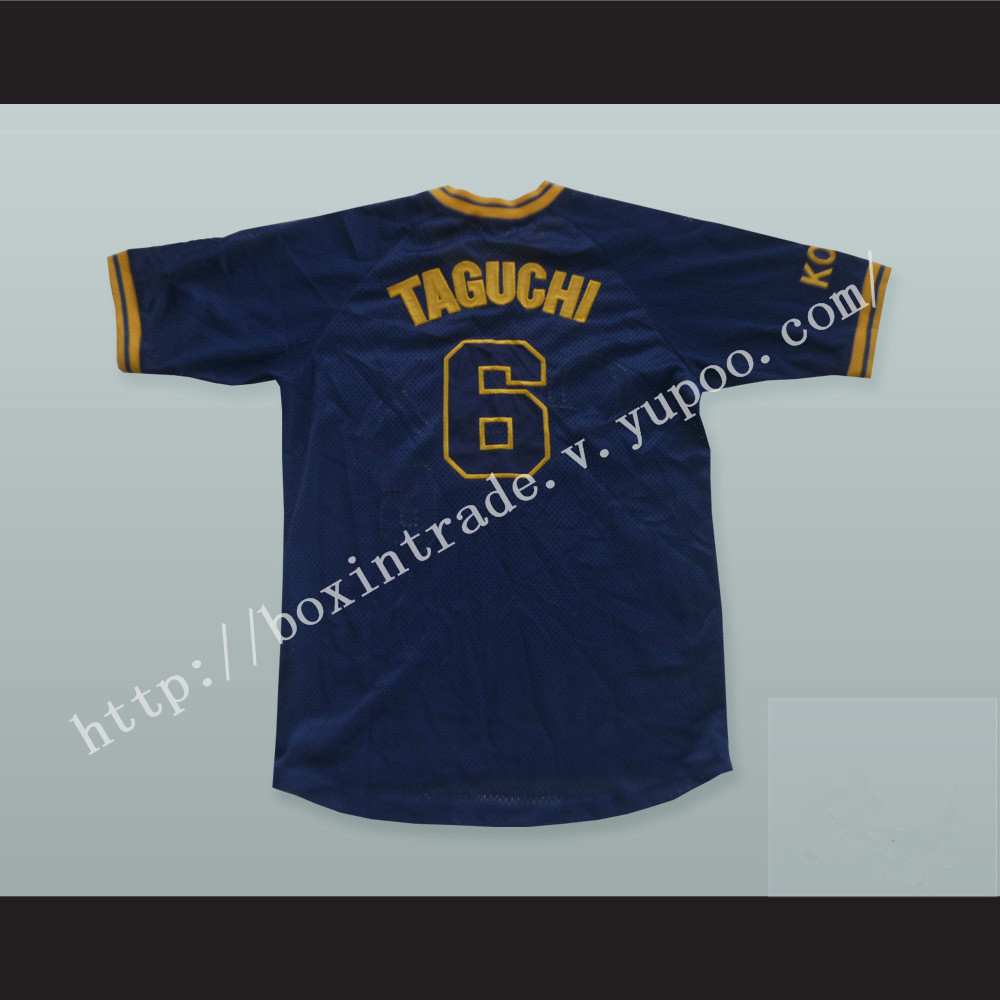 So Taguchi 6 Orix BlueWave Baseball Jersey with Patch