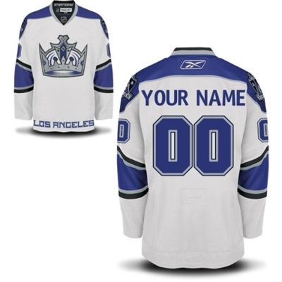 Los Angeles Kings Road Crown Big And Tall Custom Jersey - White