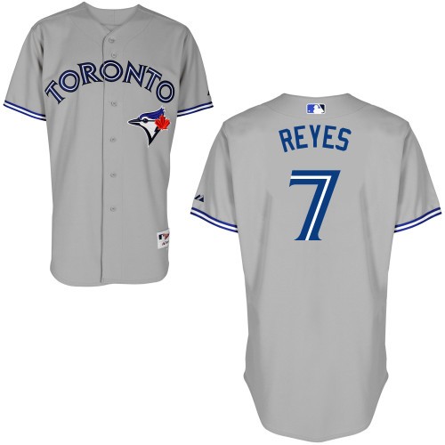 Jose Reyes Toronto Blue Jays #7 Away Big And Tall Cool Base Jersey - Gray