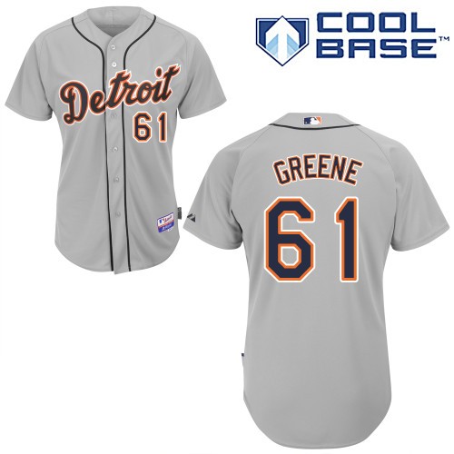 Shane Greene Detroit Tigers #61 Away Big And Tall Cool Base Jersey - Gray