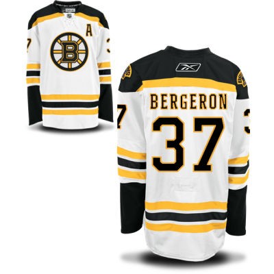 Patrice Bergeron Boston Bruins #37 Road A Patch Big And Tall Jersey - White