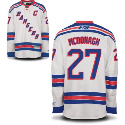 Ryan McDonagh New York Rangers #27 Road C Patch Big And Tall Jersey - White